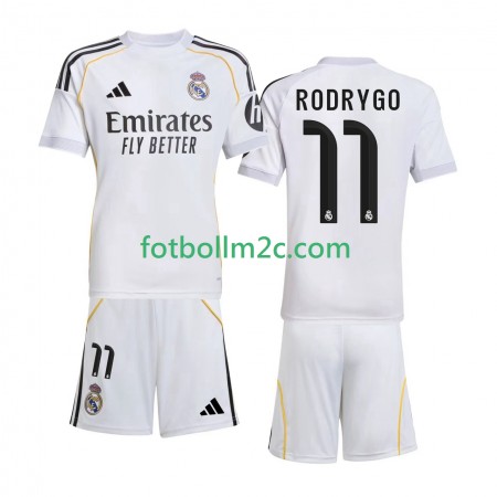 Fußballtrikots Real Madrid Rodrygo 11 Kinder Heim Trikotsatz 2025-2026 Fußballtrikots Real Madrid Rodrygo 11 Kinder Heim Trikotsatz 2025-2026